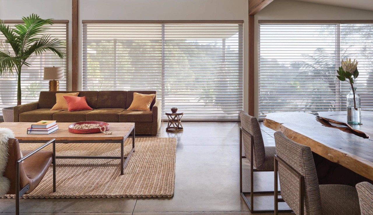Hunter Douglas PowerView® Pebble® Remote on a stack of books in Wenonah, New Jersey (NJ)