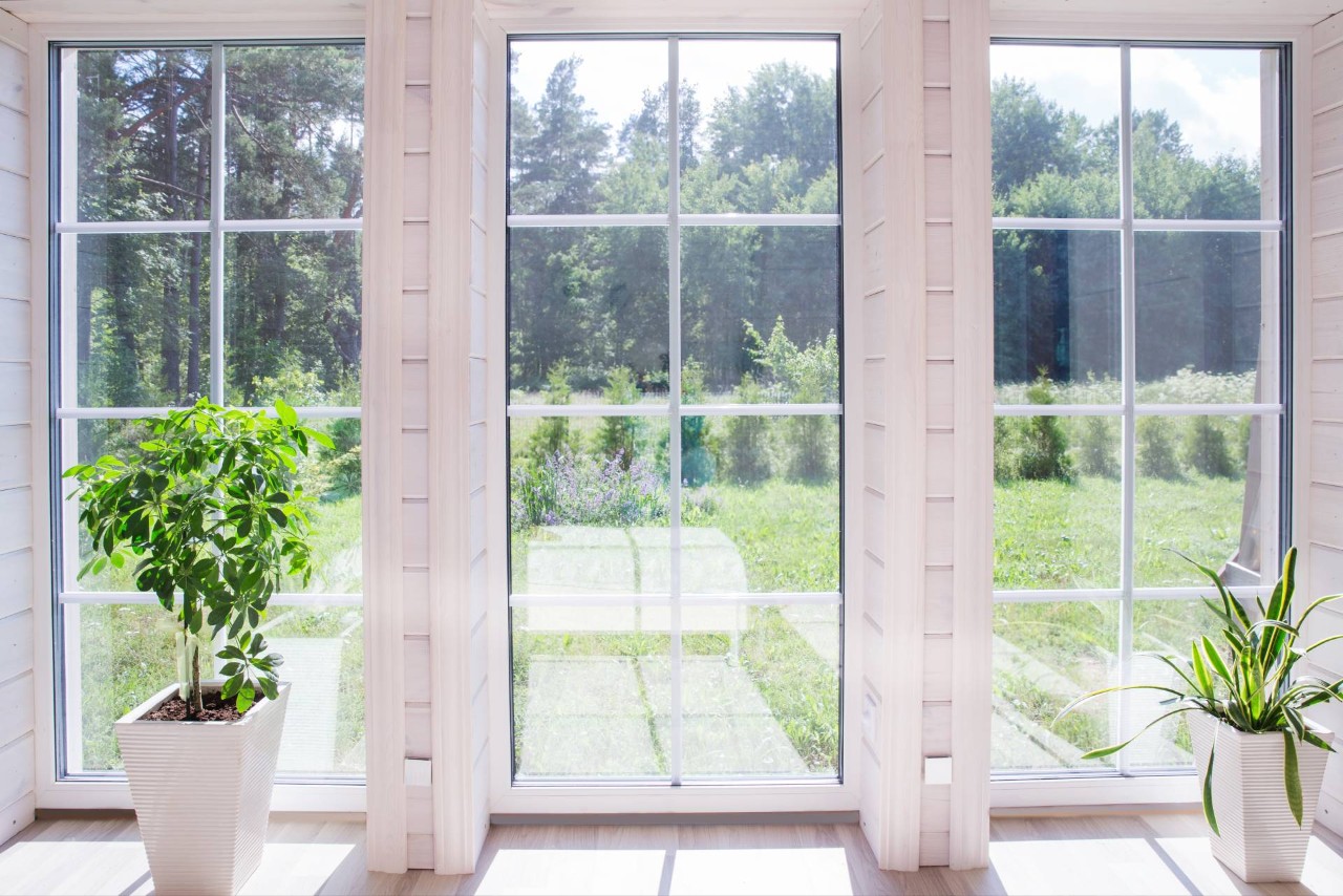 Three large windows in a home near Wenonah, New Jersey (NJ) 