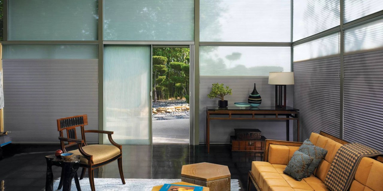 Hunter Douglas Duette® Cellular Shades in a living room at Window Ware near Wenonah, NJ